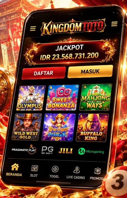Tampilan aplikasi KINGDOMTOTO