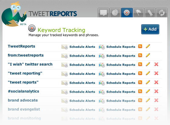 Intuitive Keyword Tracking Interface