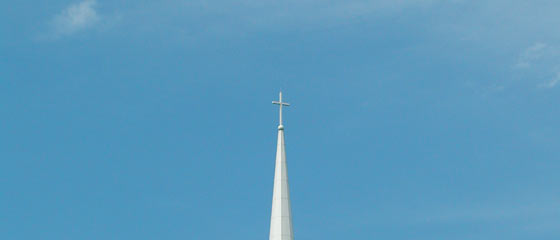 Church Steeple against clue sky