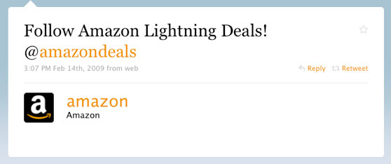 Amazon First Twitter Message