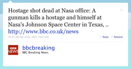 BBC First Twitter Message