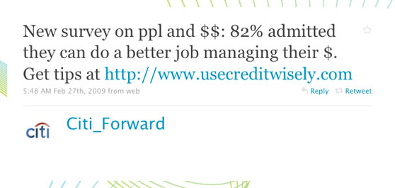 Citi First Twitter Post