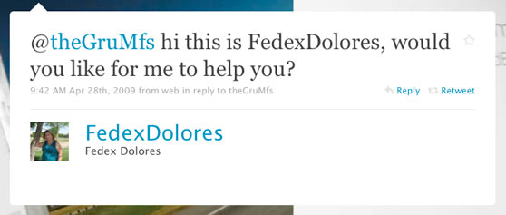 FedEx First Offical Tweet on Twitter